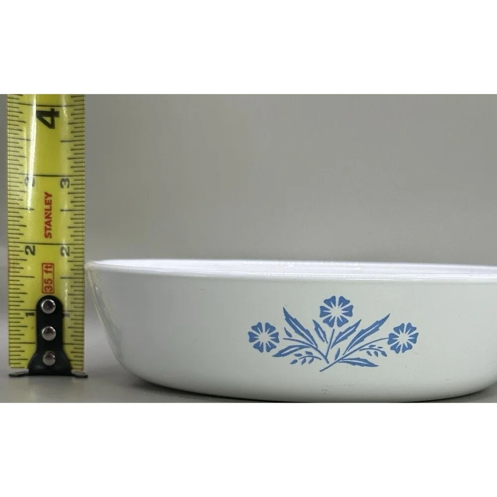Vintage Corning Ware Grab-It P-150-B 15 oz Bowl & 6½” Baker Blue Floral USA